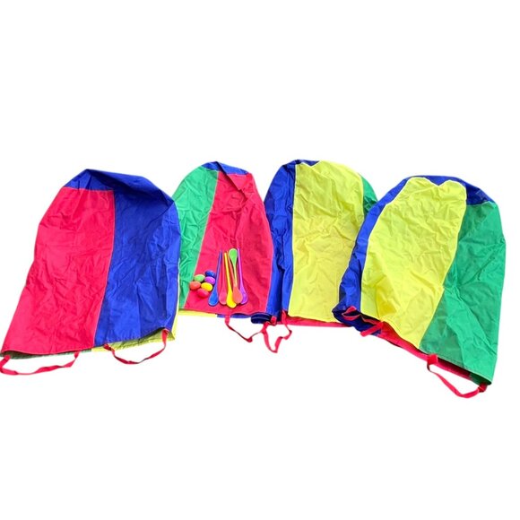 Outdoor Games Play Set - 4 Jump Sacks 6 Wooden Spoons & 6 Plastic Eggs - Picture 1 of 3